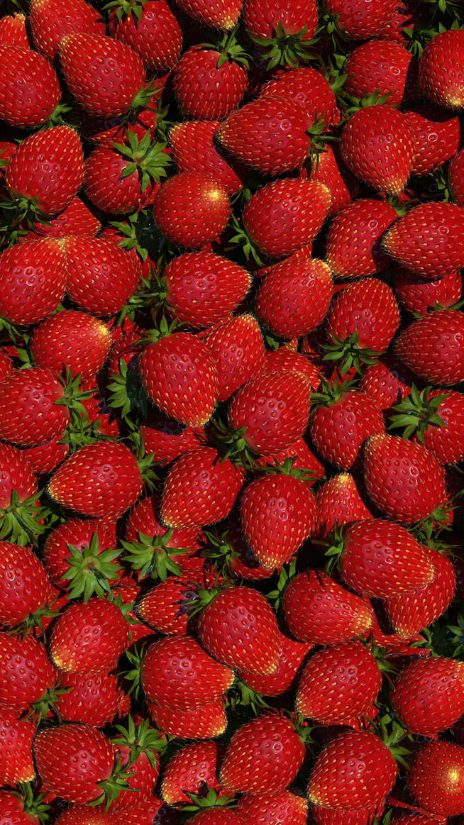 Strawberry organic freeze-dried pieces